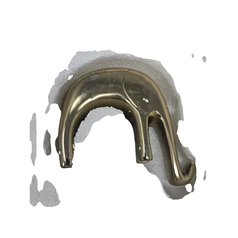 NEW West Elm Elephant Christmas Stocking Holder Silver Modern Minimalist Heavy